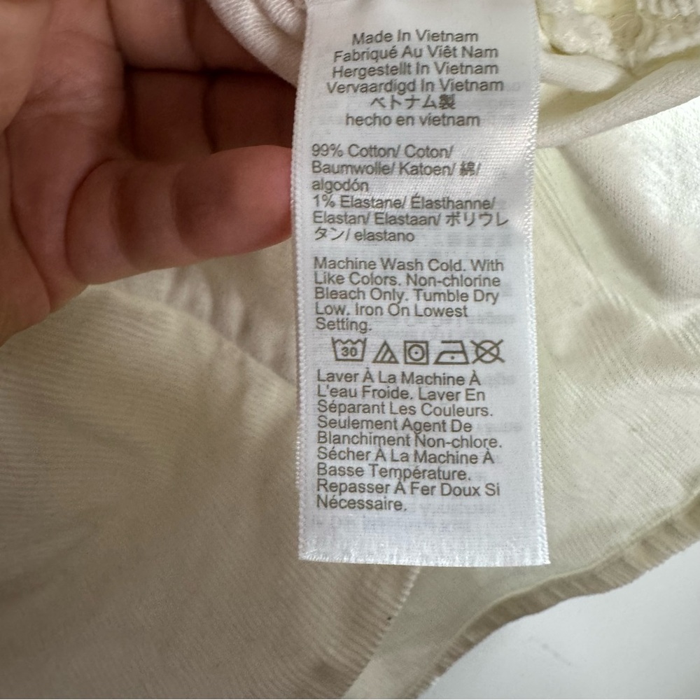 J.Crew Ivory Corduroy Shacket XXS Cotton Stretch Pocket Layer Jacket - Picture 5 of 7